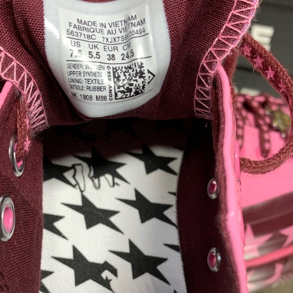 ❤️ Converse CTAS LIFT OX Patent pink dark burgundy - Picture 7 of 8